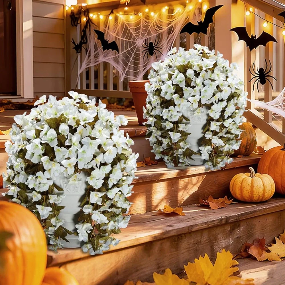 NEW 2 Outdoor Faux Silk Flowers